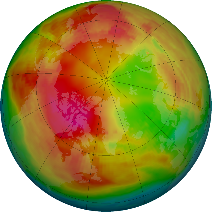 Arctic ozone map for 11 February 1979